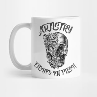 Artistry Etched in Flesh Tattoo Mug